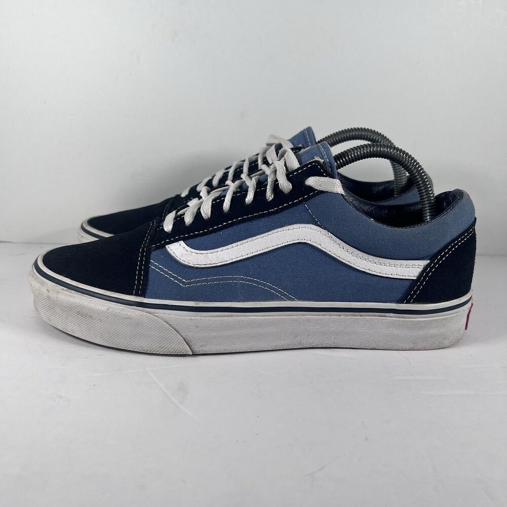 Vans Old Skool Two Tone Blue Lace Up Athletic Skateboard Shoes Men's Size 8.5 - Picture 3 of 8